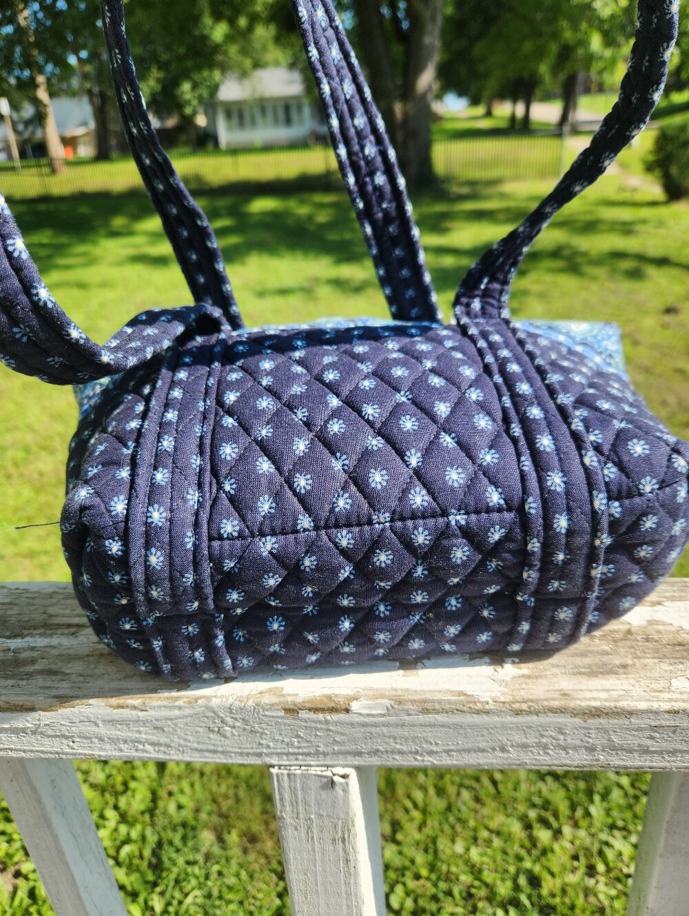 Vera Bradley Tote Bag in the retired Seaport Navy Quilted pattern. - Picture 10 of 13